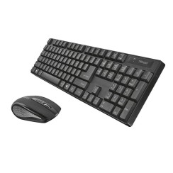 Trust XIMO Teclado + Rato sem fios Preto e prata, Novo