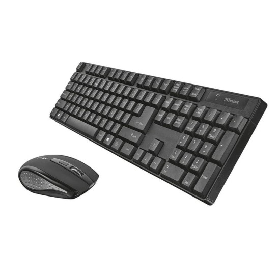 Trust XIMO Teclado + Rato sem fios Preto e prata, Novo