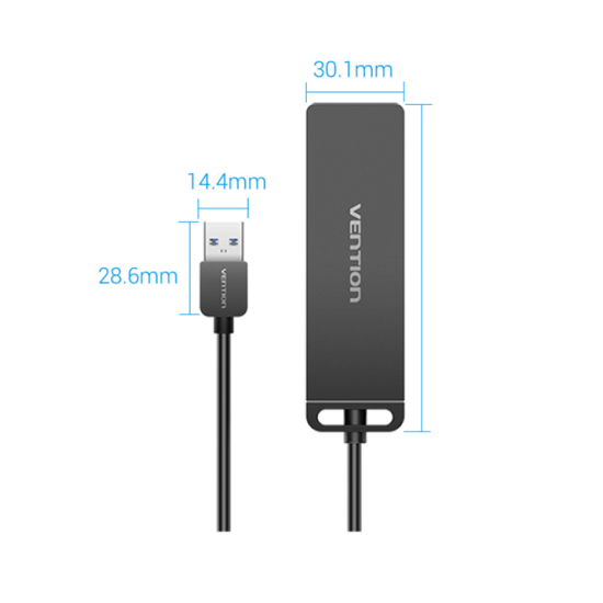 Vention-Hub multi USB 3.0 com 4 portas compatível com Lenovo, Xiaomi e MacBook Pro, Novo