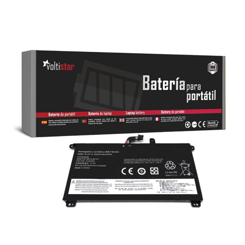 Voltistar Bateria para Lenovo ThinkPad T570, T580, P51S, P52S (2000 mAh) 15.2V