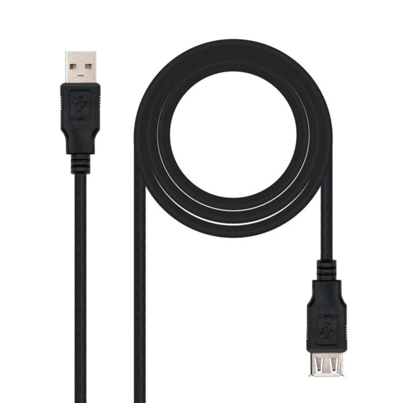Cabo USB 3.0 Cabo USB 3.0 Tipo A Macho-Fêmea 1,8M - Carregamento e dados USB, Preto - 1ª Qualidade, A+