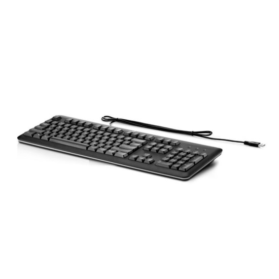 Teclado HP USB AZERTY Francês (QY776AA#ABF), Preto, Km0 Caixa original