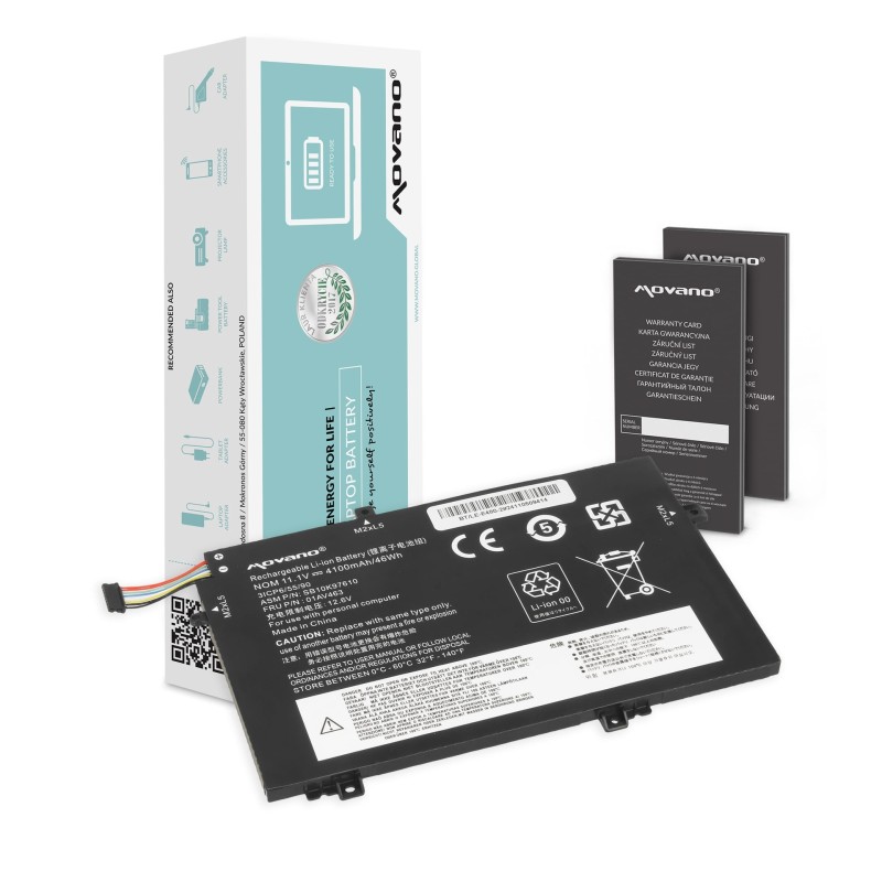 Bateria Movano Lenovo ThinkPad L14 L15 L480 L580 L580