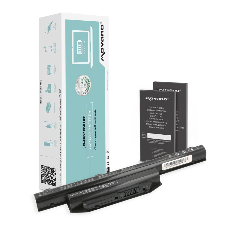 Bateria Movano para Fujitsu Lifebook Série A (300, 500), AH (400, 500), E (500, 700), S (900), SH (900) 4400 mAh (11.1 V)