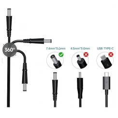 Adaptador Carregador Dell Latitude 65W 7.4x5.0mm