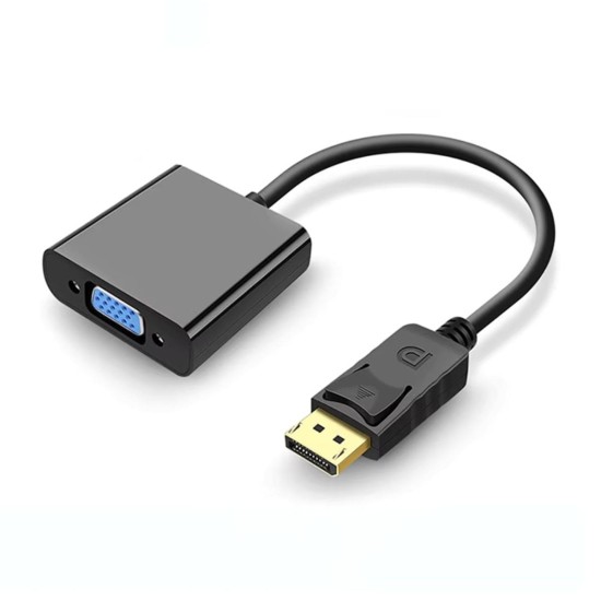 Adaptador DisplayPort para VGA analógico HD 1080P Adaptador DP-VGA, Novo