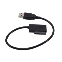 Adaptador USB 2.0 para Mini SATA II, Adaptador de 13 pinos para unidade Slimline de CD/DVD portátil, Novo