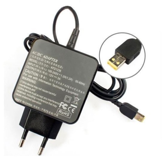 CARREGADOR PARA TABLET LENOVO 12V 3A CONECTOR SQUARE