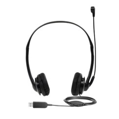 Auriculares de escritório HP T1A67AA USB Headset, Preto, Km0 Caixa Original