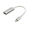 Cabo adaptador Tipo C para HDMI, conversor Ultra HD 4k, USB 3,1, HDTV, para MacBook, Samsung, Prata, A+