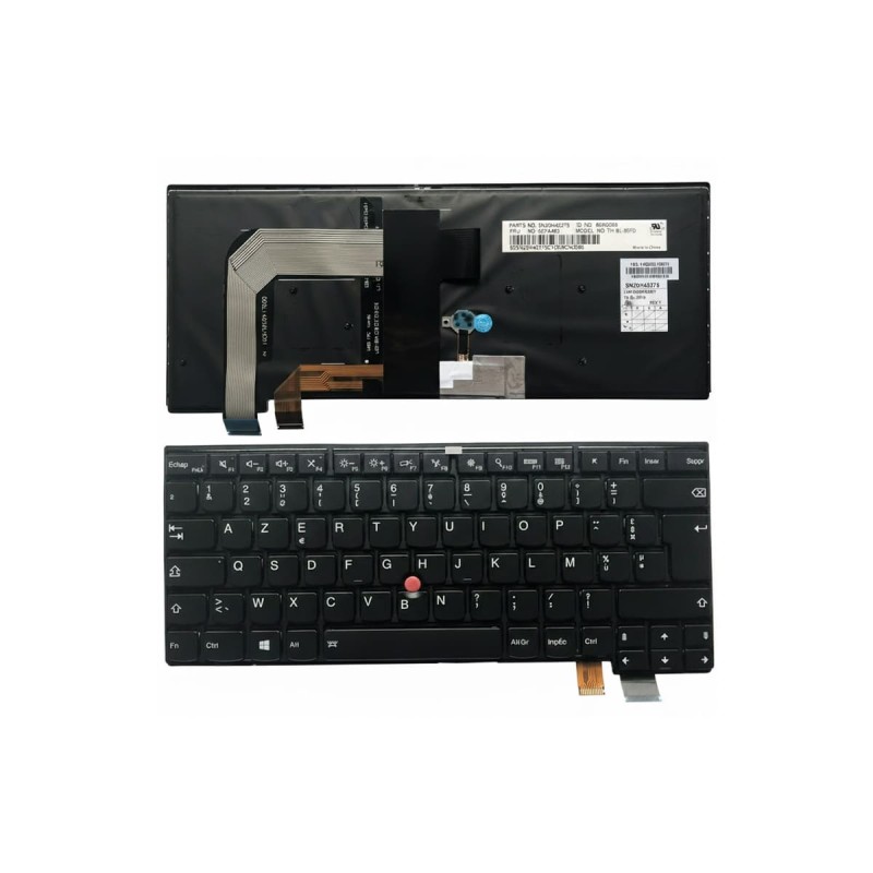 Teclado Lenovo T460s T470s Teclado compatível com ISO francês AZERTY francês