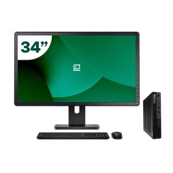 Pack Lenovo P340 Tiny i5 10500T + Monitor 34" + Teclado/Rato + WiFi USB