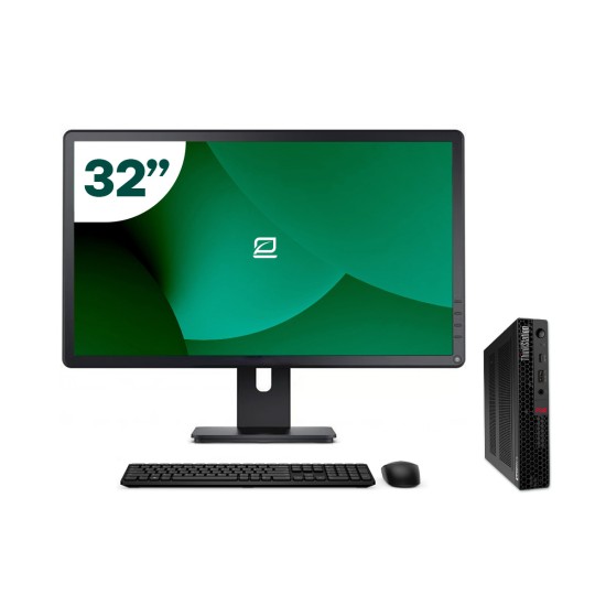 Pack Lenovo P340 Tiny i5 10500T + Monitor 32" + Teclado/Rato + WiFi USB