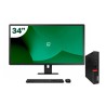Pack Lenovo M920q Tiny i5 8500T 16GB SSD 256GB + LCD 34" + Teclado e Rato Sem Fios + WiFi