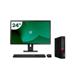 Pack Lenovo M720q Tiny i5 8500T + Monitor 24" + Teclado/Rato + WiFi USB
