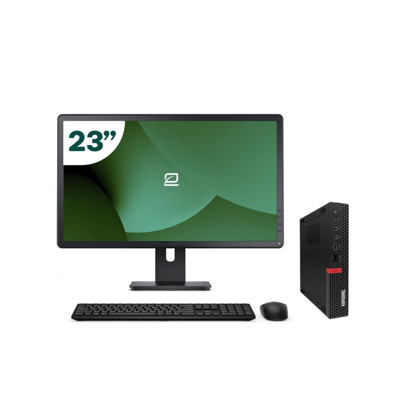 Pack Lenovo M920q Tiny i5 9500T + Monitor 23" + Teclado/Rato + WiFi USB
