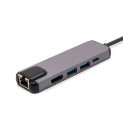 Hub USB-C GLO-904202722 HDMI USB RJ45 Ethernet