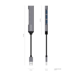 Hub USB Aisens A106-0540 com múltiplas portas USB