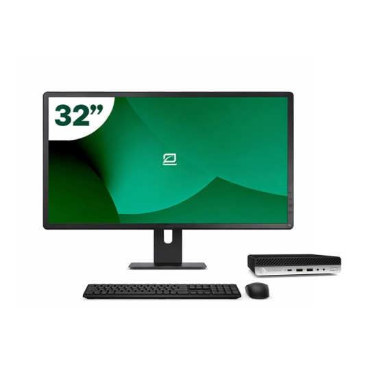 Pack HP 600 G5 Mini i7 9700T + Monitor 32" + Teclado/Rato + WiFi USB