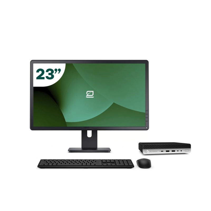 Pack HP 600 G5 Mini i7 9700T + Monitor 23" + Teclado/Rato + WiFi USB