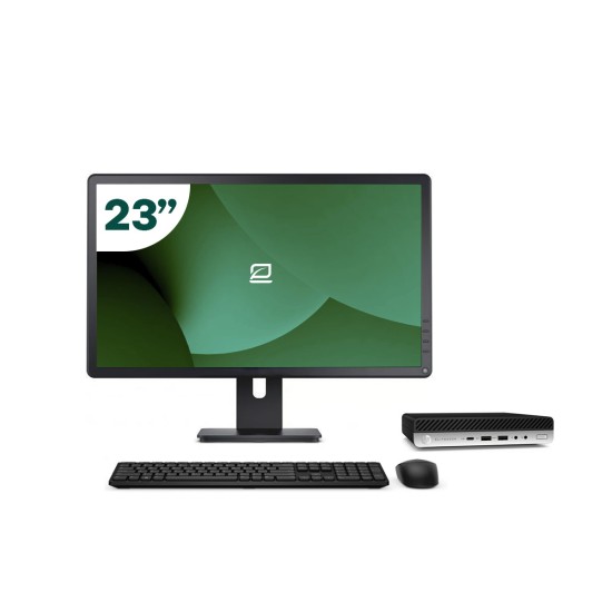 Pack HP 600 G5 Mini i7 9700T + Monitor 23" + Teclado/Rato + WiFi USB
