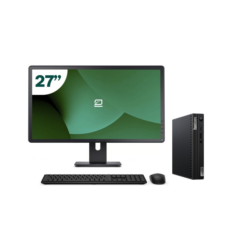 Pack Lenovo M80q Tiny i5 10500T + Monitor 27" + Teclado/Rato + WiFi USB