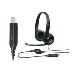Logitech H390 USB com Microfone Preto · Auriculares Premium