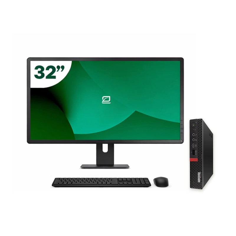 Pack Lenovo M75Q G1 Tiny AMD Ryzen 3 + Monitor 32" + Teclado/Rato + WiFi USB