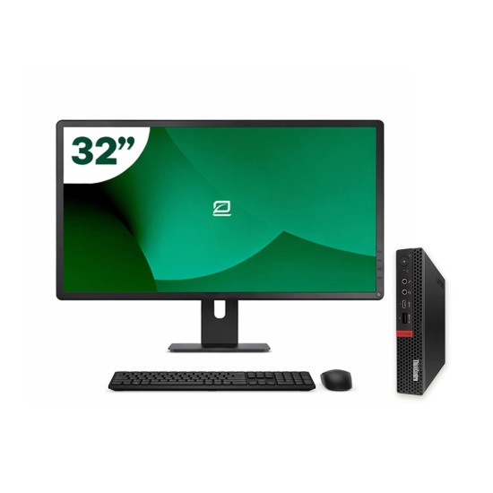 Pack Lenovo M75Q G1 Tiny AMD Ryzen 3 + Monitor 32" + Teclado/Rato + WiFi USB