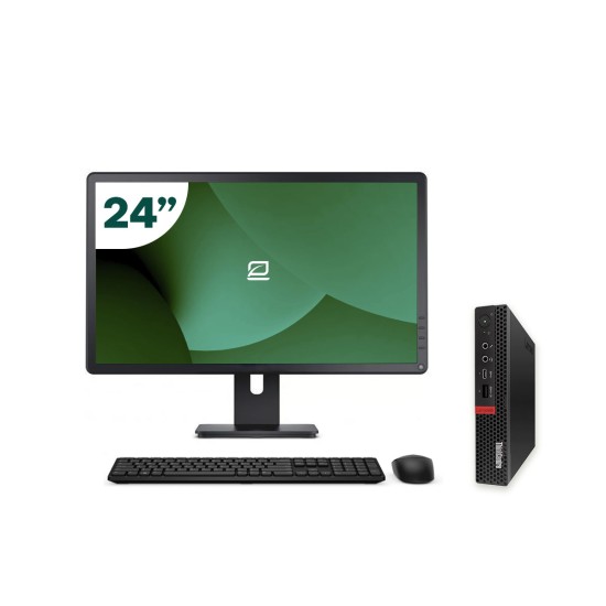 Pack Lenovo M75Q G1 Tiny AMD Ryzen 3 + Monitor 24" + Teclado/Rato + WiFi USB