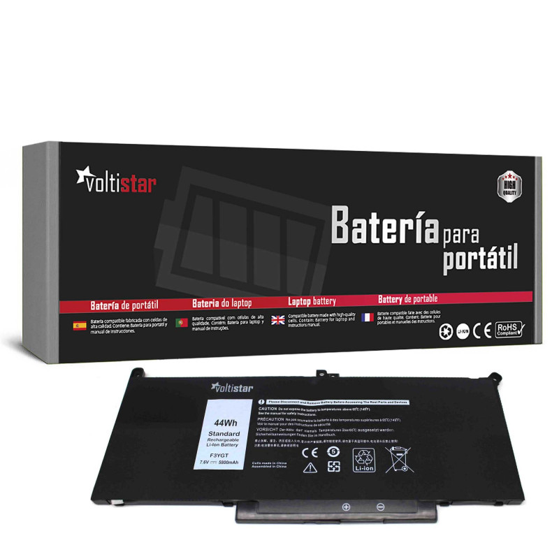 BATERIA PARA PORTÁTIL DELL LATITUDE 7280 7290 7380 7390 7480 7490 F3YGT DM3WC MYJ96 2X39G DWX9J 7.6V
