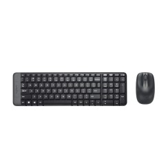 Teclado + Rato Logitech MK220 Sem Fios Wireless, Preto, Novo