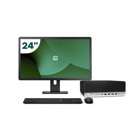 Pack HP 600 G4 SFF i5 8500 + Monitor 24" + Teclado/Rato + WiFi USB