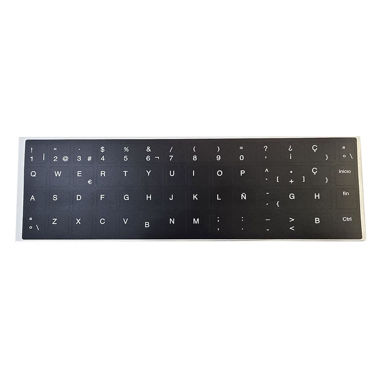 Kit de Autocolantes para Teclado Espanhol HP · ANSI e ISO · Vinil Resistente