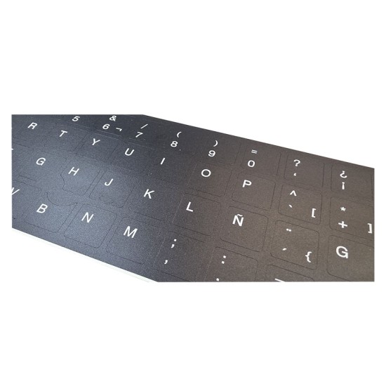 Kit de Autocolantes para Teclado Espanhol HP · ANSI e ISO · Vinil Resistente
