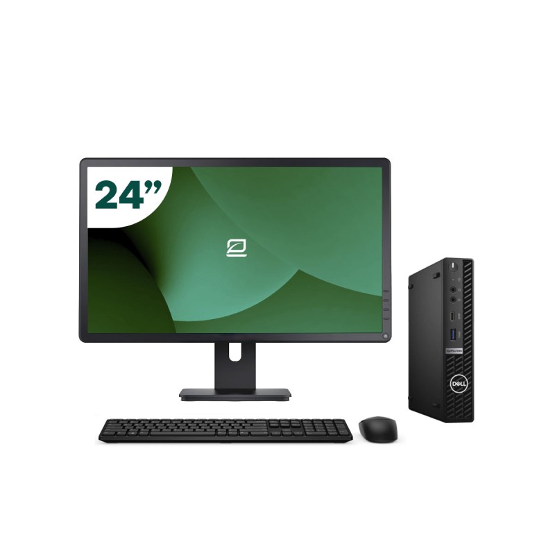 Pack Dell 5080 Micro i5 10500T + Monitor 24" + Teclado/Rato + WiFi USB