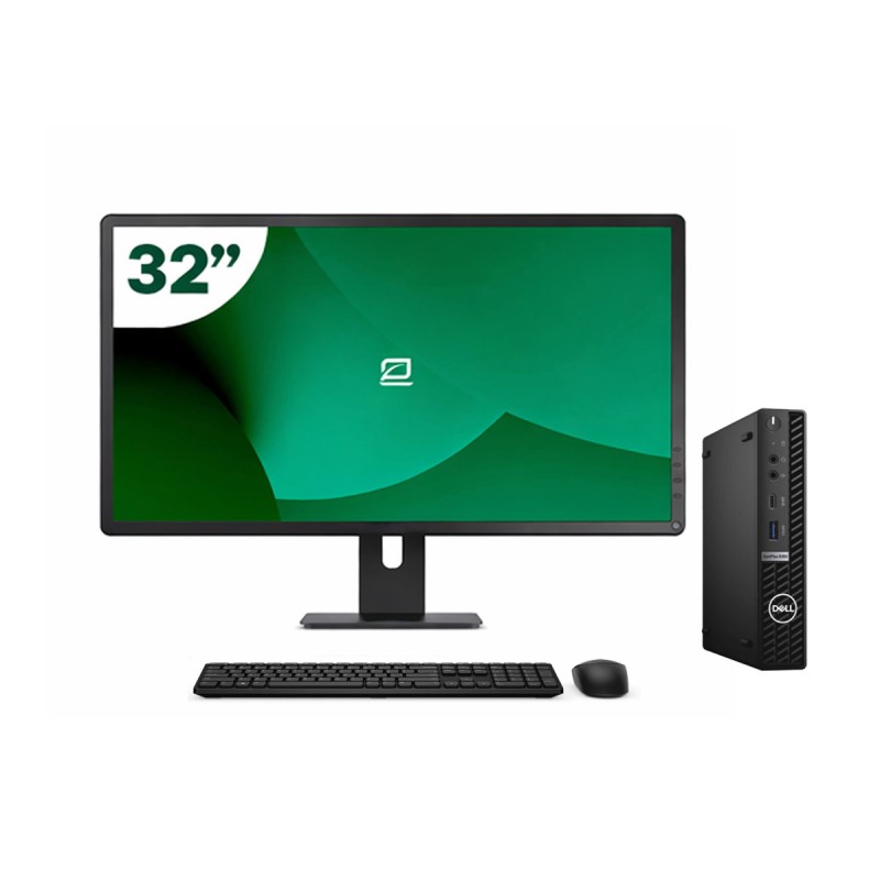 Pack Dell 5080 Micro i5 10500T + Monitor 32" + Teclado/Rato + WiFi USB