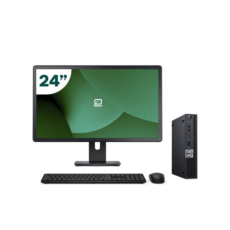 Pack Dell 5070 Micro i5 9500T + Monitor 24" + Teclado/Rato + WiFi USB