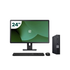 Pack Dell 3060 Micro i5 8500T + Monitor 24" + Teclado/Rato + WiFi USB