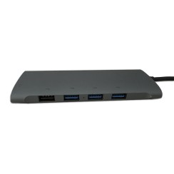 Hub USB Tipo C 10 em 1 com HDMI VGA RJ45 Gigabit