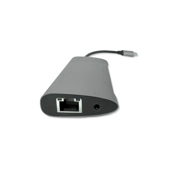 Hub USB-C 10 em 1 HDMI VGA RJ45 Gigabit e USB 3.0