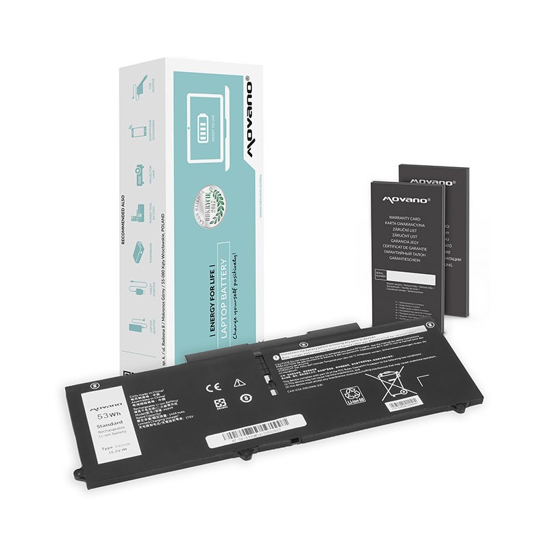 Bateria Movano BT/DE-5330 Dell Latitude 5330 7330 Precision 3570 53Wh