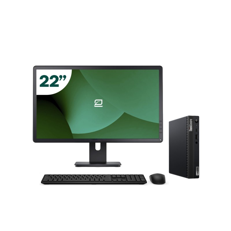 AIO Lenovo M70q Tiny i5 10500T 22" Tudo em Um + Teclado e Rato + WiFi USB