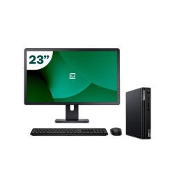 Pack Lenovo M70q Tiny i5 10500T + Monitor 23" + Teclado/Rato + WiFi USB