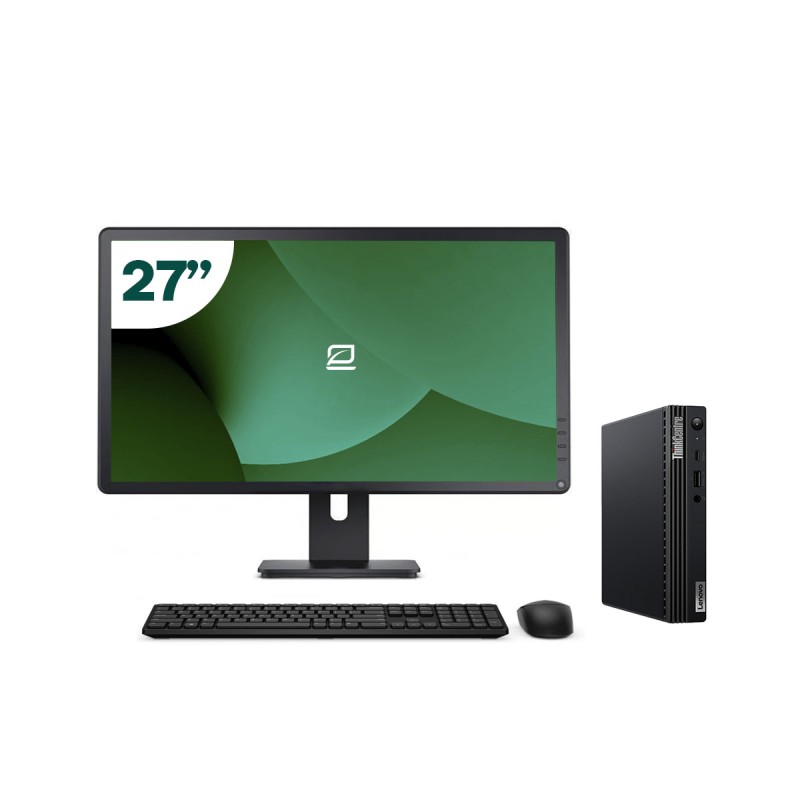 Pack Lenovo M70q Tiny i5 10500T + Monitor 27" + Teclado/Rato + WiFi USB