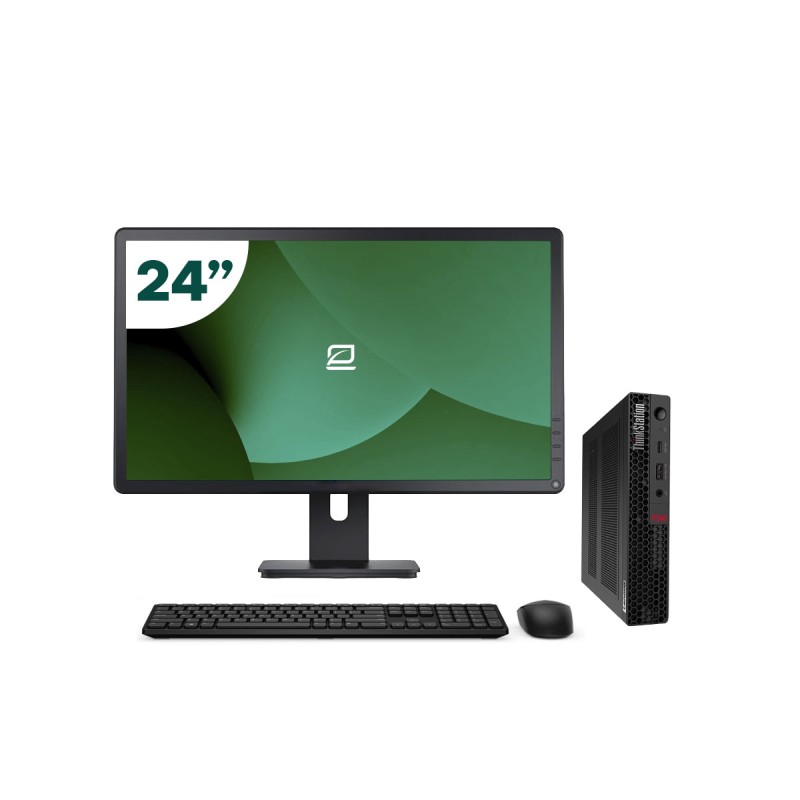 Pack Lenovo P340 Tiny i5 10500T + Monitor 24" + Teclado/Rato + WiFi USB