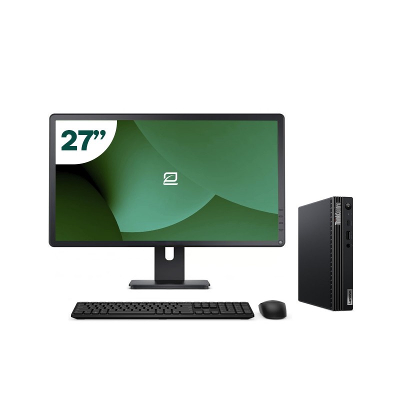 Pack Lenovo M80q Tiny i5 10500T + Monitor 27" + Teclado/Rato + WiFi USB
