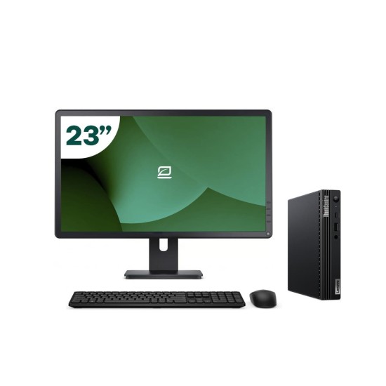Pack Lenovo M80q Tiny i5 10500T + Monitor 23" + Teclado/Rato + WiFi USB