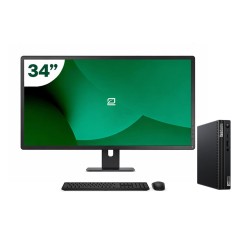 Pack Lenovo M80q Tiny i5 10500T + Monitor 34" + Teclado/Rato + WiFi USB