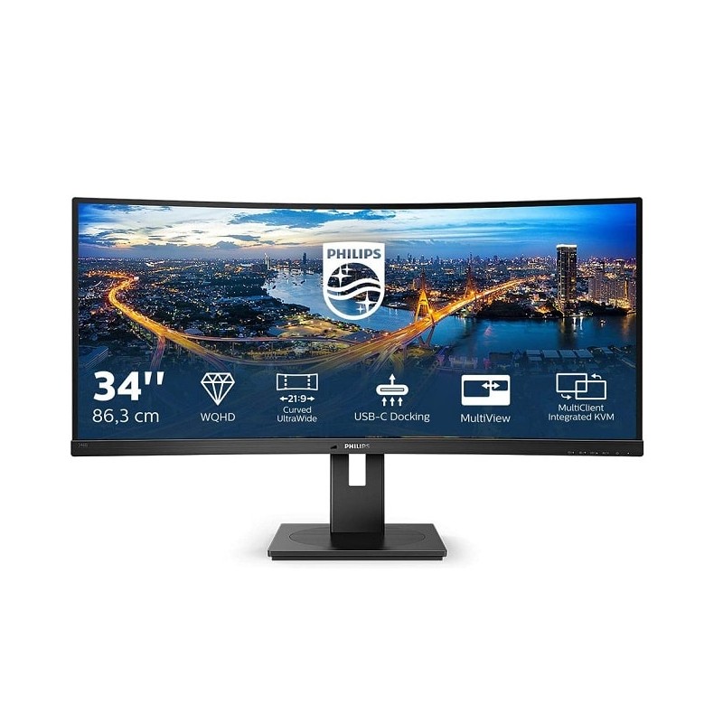 Monitor Philips 346B1C 34" Curvo WQHD USB-C